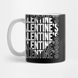 valentines text line art T-Shirt Mug